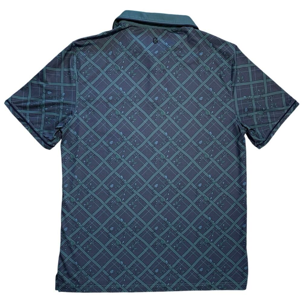 Extracurricular Golf Polo Shirt Mens XL Trellis Rose Floral Performance Pocket - Picture 5 of 6